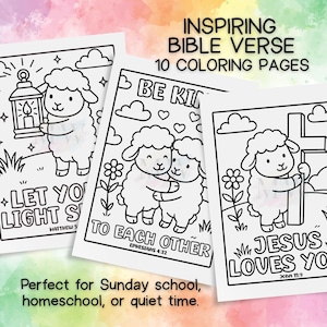 Christian Coloring Book for Kids And Adults Printable Bible Coloring Pages Faith-Based Activities for Sunday School Homeschool Quiet Time