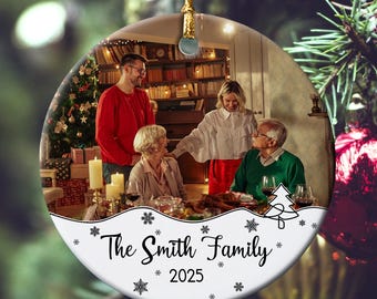 Personalized Family Photo Christmas Ornament, Family Memorial Picture Ornament, Custom Family Portraits Keepsake, Christmas Ornament 2025