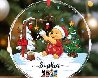 Baby Disney Christmas Ornament 2025, Custom Baby Mickey Pooh and Friends Ornament, Cute Baby Pooh Christmas Ornament, Newborn Gift