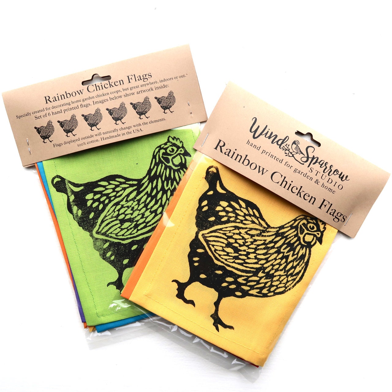 Rainbow Chicken Flags Chicken Coop Decoration Windsparrow Etsy