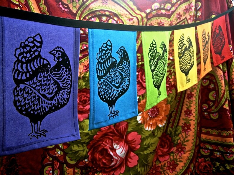 Rainbow Folk Hen Flags Chicken Coop Decoration Chicken Etsy
