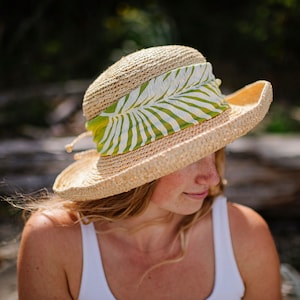 NEW! Palm Leaf Headband (white ink), Chartreuse. Beach Hair Wrap, Resort Wear, Vacation Headband, Tropical Print Headband, Green Headband