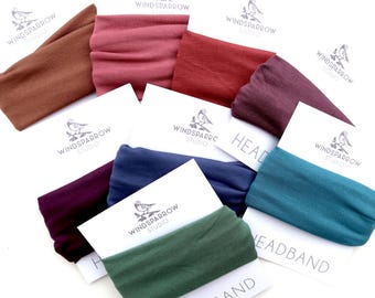 Simple, Best Jersey Headband: Soft Stretchy Adjustable Hair Wrap for All Occasions