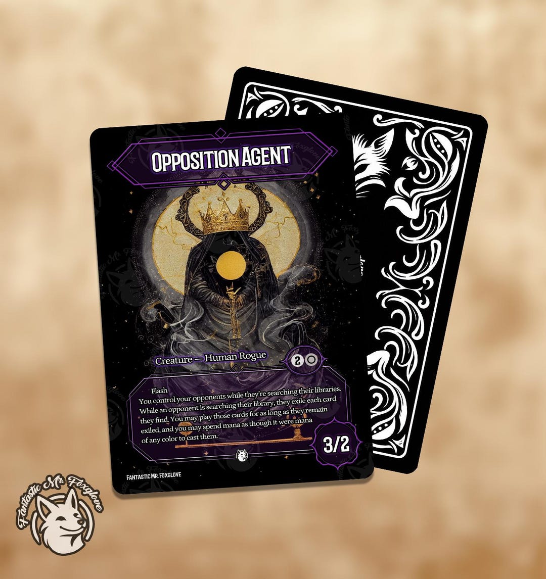 Opposition Agent | Proxy Card — Choose Your Card Frame! - Etsy