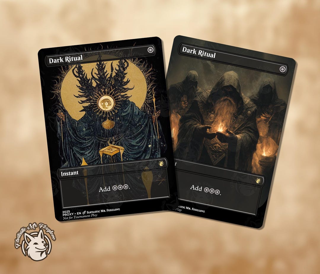 Dark Ritual | Proxy Card — choose Your Art! - Etsy