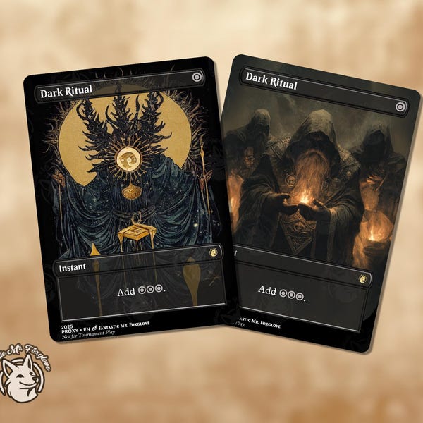 Dark Ritual | Proxy Card — Choose Your Art!
