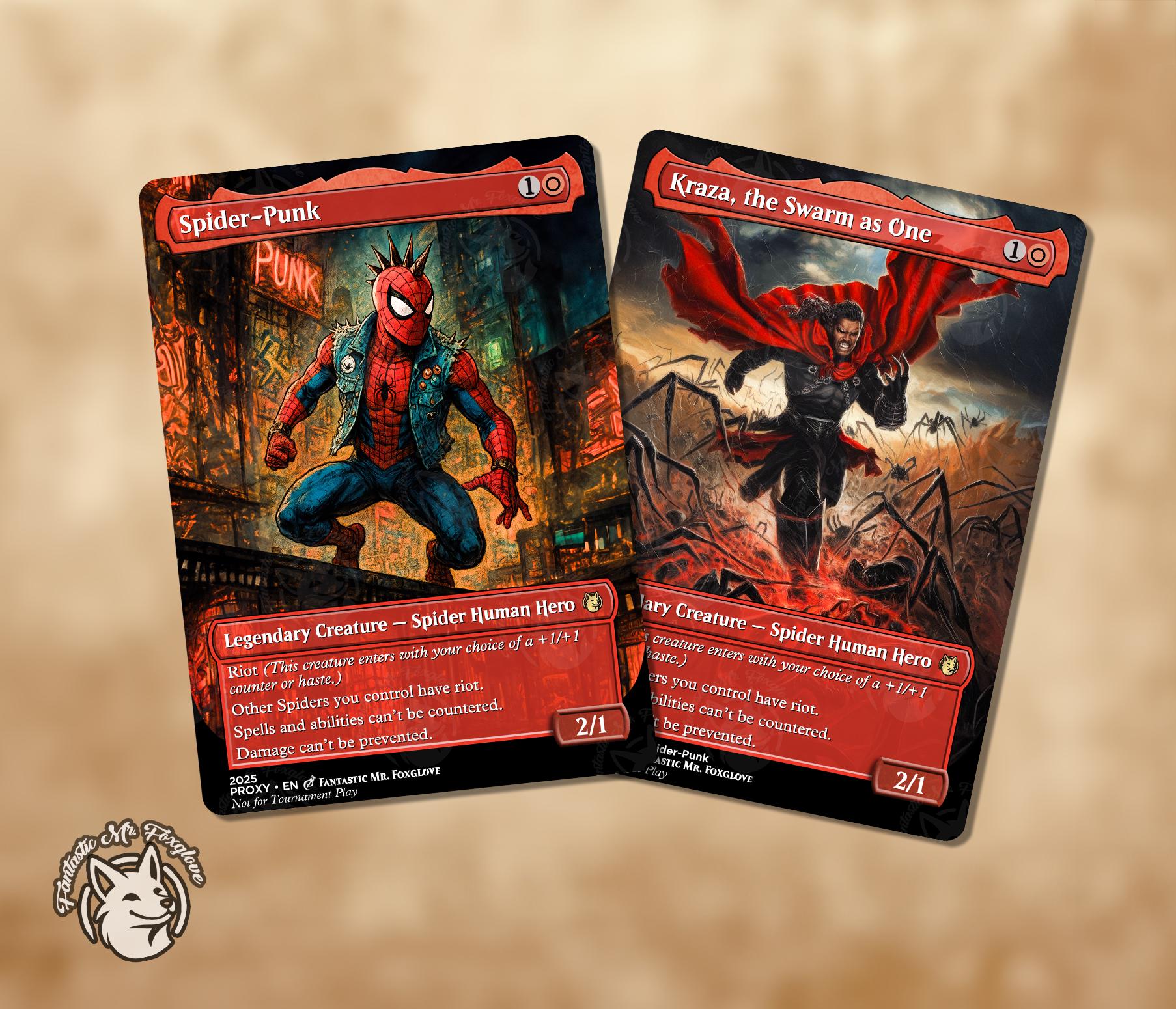 Spider-punk And/or Kraza the Swarm as One | Proxy Cards - Etsy Israel