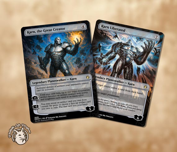 Karn the Great Creator & Karn Liberated | Proxy Cards  choose Your Art! -  Etsy