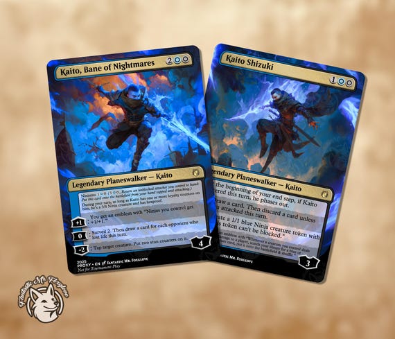 Kaito, Bane of Nightmares and Kaito Shizuki | Proxy Cards - Etsy