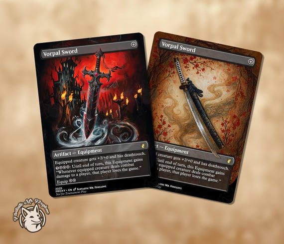 Vorpal Sword | Proxy Card — Choose Your Art! - Etsy