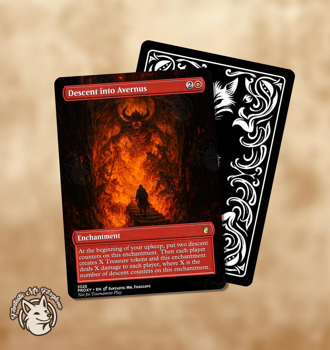 Descent Into Avernus | Proxy Card - Etsy