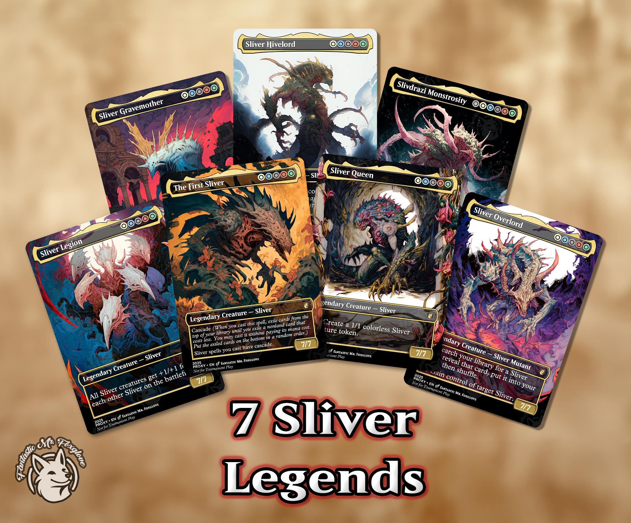 初祖スリヴァー　The First Sliver　アートプリント　直筆サイン付き Yahoo!オークション - MTG 《初祖スリヴァー/The First Sliver