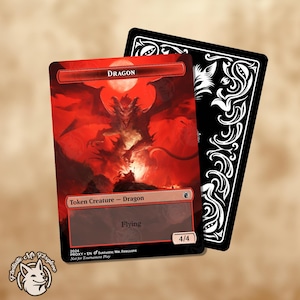 MtG ドラゴン 5/5 とドラゴン 6/6 両面トークンの代替アート