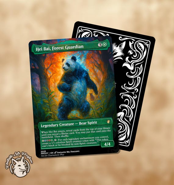 Hei Bai, Forest Guardian | Proxy Card - Etsy