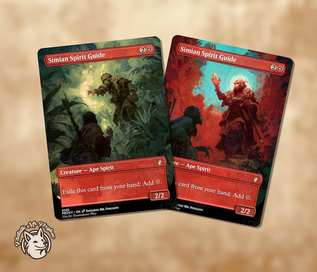 Simian Spirit Guide | Proxy Card — choose Your Art! - Etsy