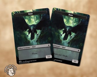 鳥トークン MTG (黒 2/2 飛行) - Etsy 日本