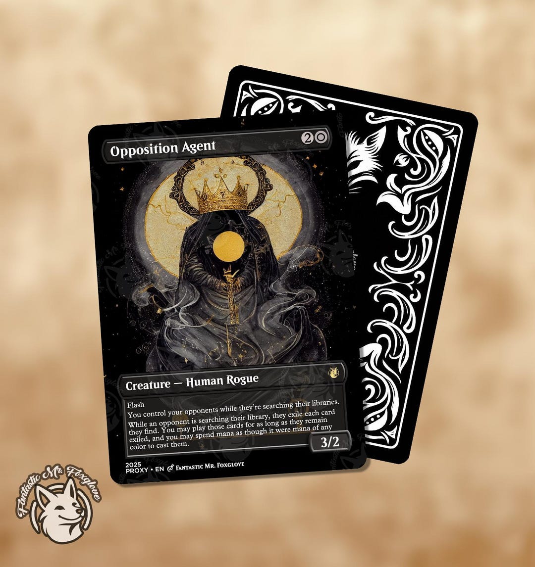 Opposition Agent | Proxy Card — Choose Your Card Frame! - Etsy