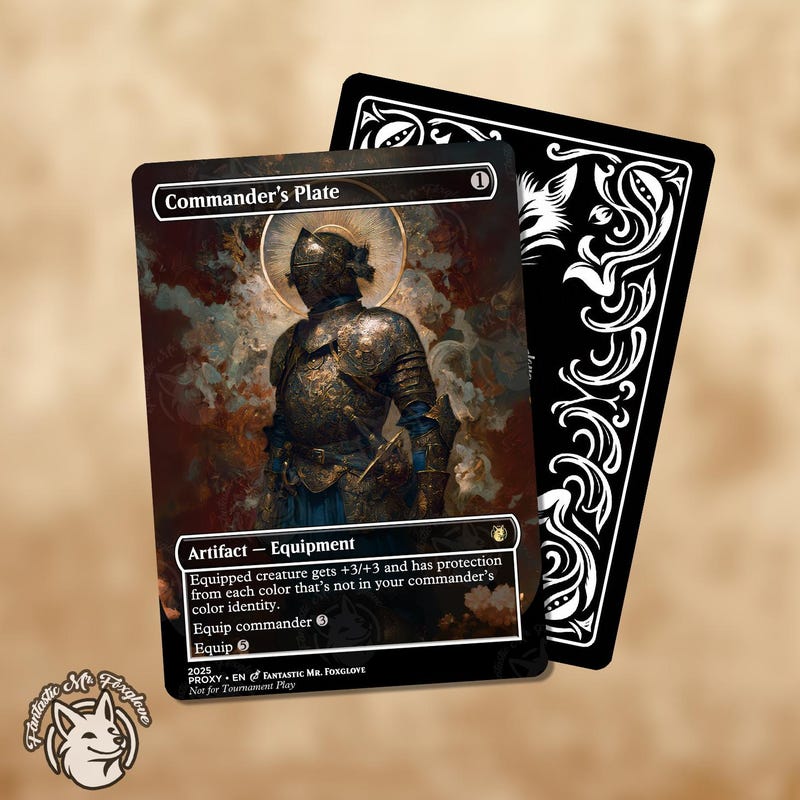 Commander Card Format Mtg Commander Template - Etsy