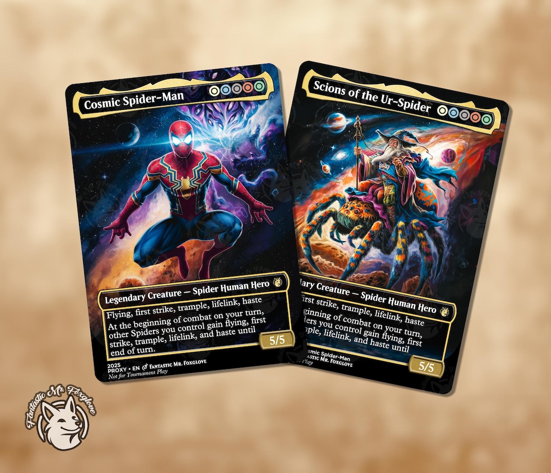 Cosmic Spider-mΛn and Scions of the Ur-spider | Proxy Cards - Etsy