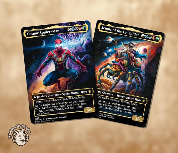 Cosmic Spider-mΛn and Scions of the Ur-spider | Proxy Cards - Etsy