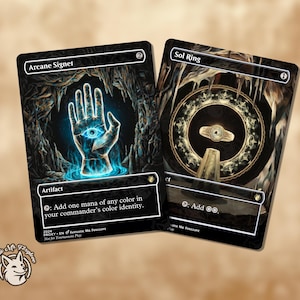 Bague solaire et chevalière des arcanes | Cartes de procuration