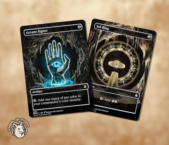 Sol Ring & Arcane Signet  | Proxy Cards