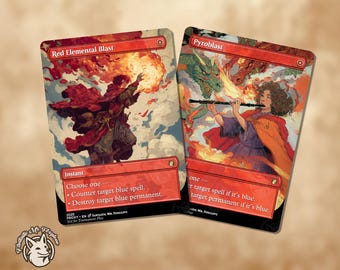 Red Elemental Blast & Pyroblast | Proxy Cards - Etsy