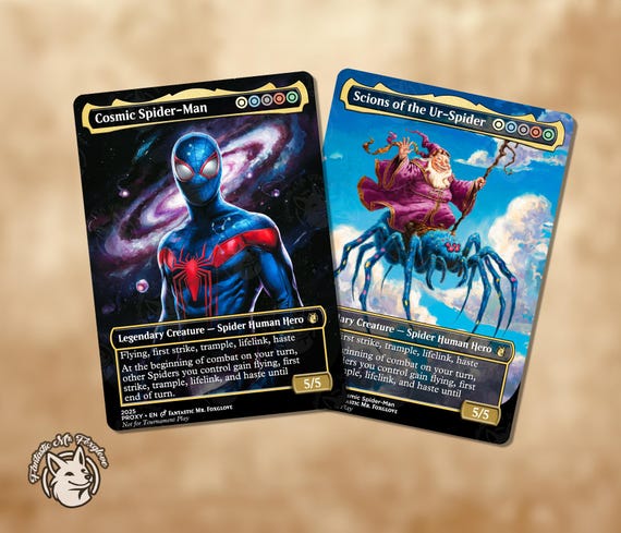 Cosmic Spider-mΛn and Scions of the Ur-spider | Proxy Cards - Etsy