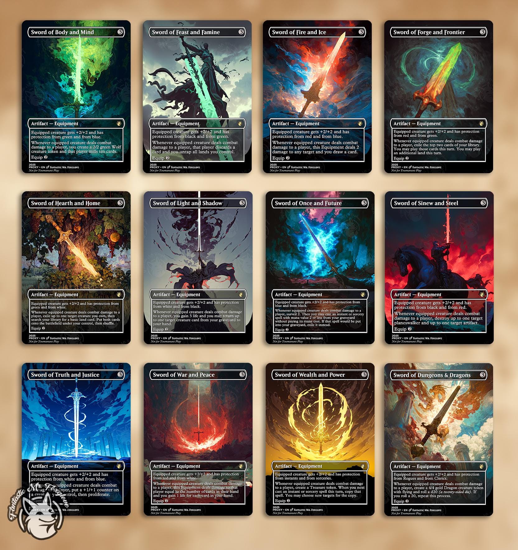 12 Swords of X and Y | Proxy Cards — Sword of Feast and Famine