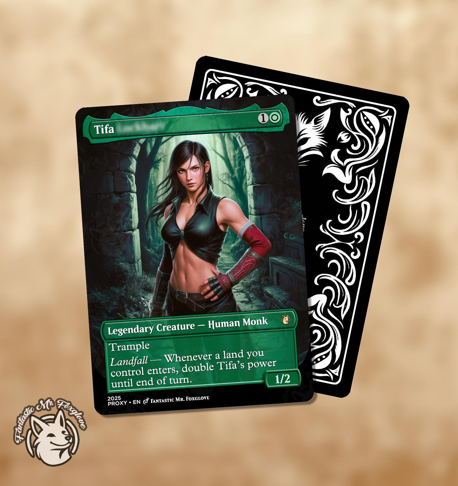 mtg top vampire cards Tifa, Martial Artist Art Card (Gold-Stamped Planeswalker Symbol) [FINA –  Dungeons & Javas main image 1