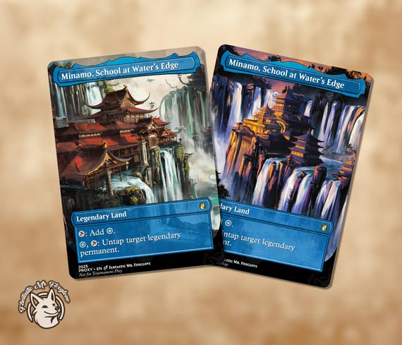 Minamo, School at Water's Edge | Proxy Card — Choose Your Art! - Etsy