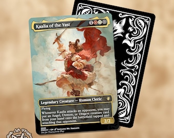 Carte MTG Kaalia Of The Vast – Proxy Personnalisée Style Comic, Carte Alternative Non Officielle, 1 Pièce