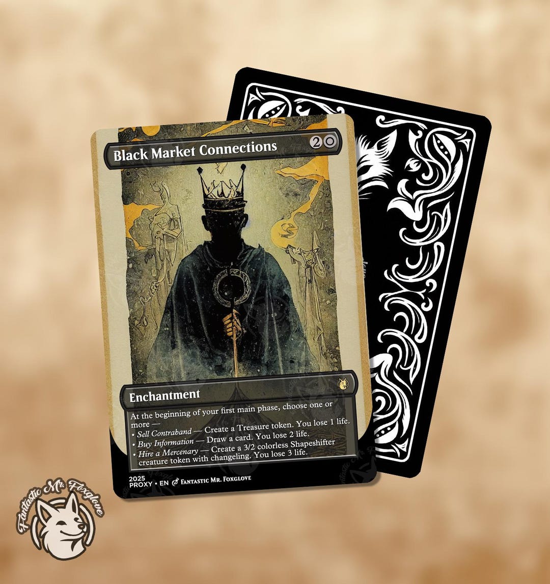 Black Market Connections | Custom Art Proxy Card - Etsy