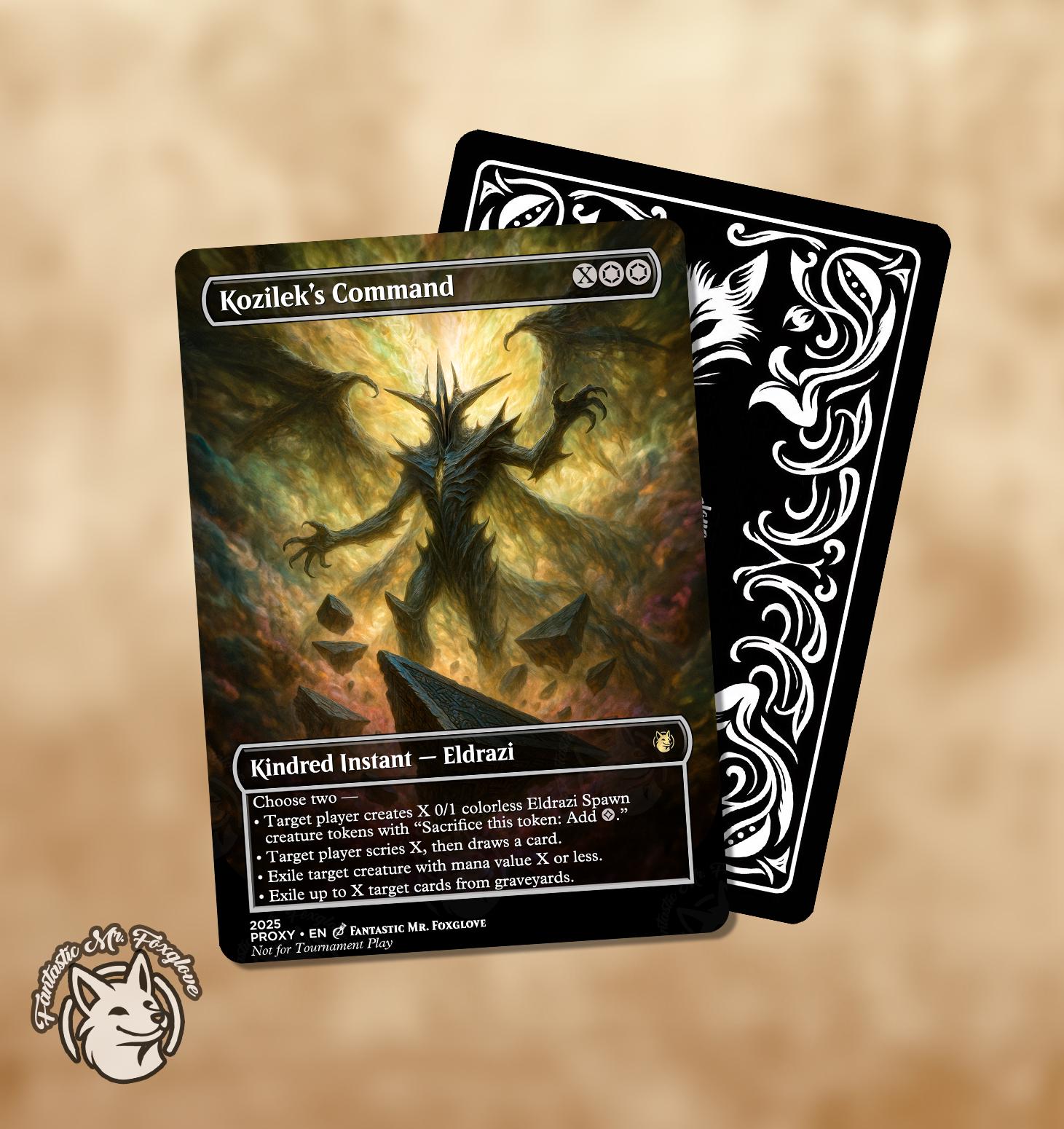 Kozilek's Command | Proxy Card - Etsy Israel