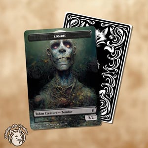 Zombie Token | Personalisierte Kunst Proxy Karte — Wähle Deine Kunst! Beinhaltet Decayed und Zombie Army Optionen