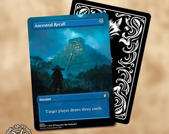 Ancestral Recall  プレイマット MTG Ancestral Recall | Proxy Card — Choose Your Art and Card Frame! - Etsy