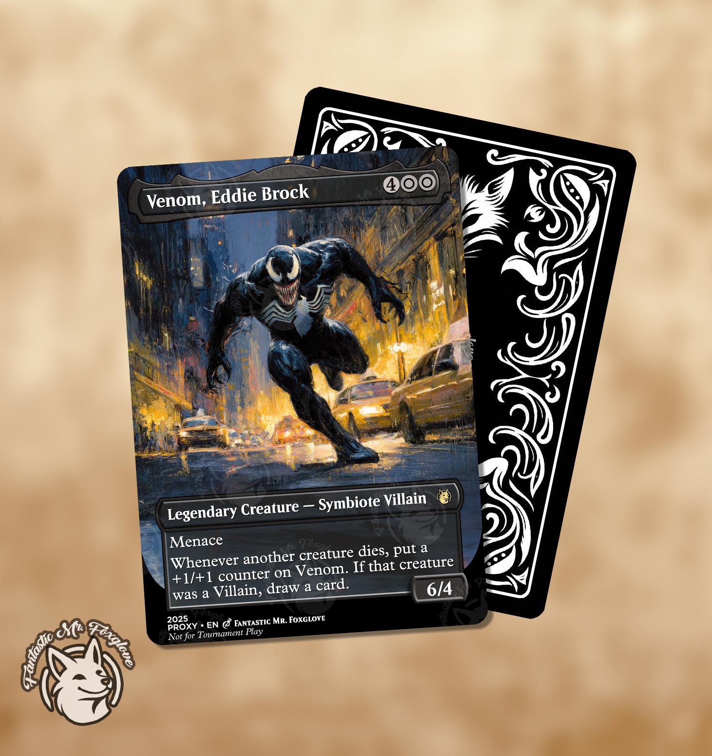 Venom, Eddie Brock | Proxy Card — Choose Your Art! - Etsy