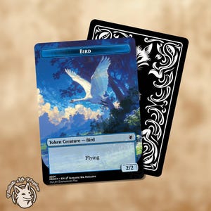 Jeton d'oiseau | Carte de procuration artistique personnalisée : idéale pour les decks tribaux chant du cygne ou oiseau !