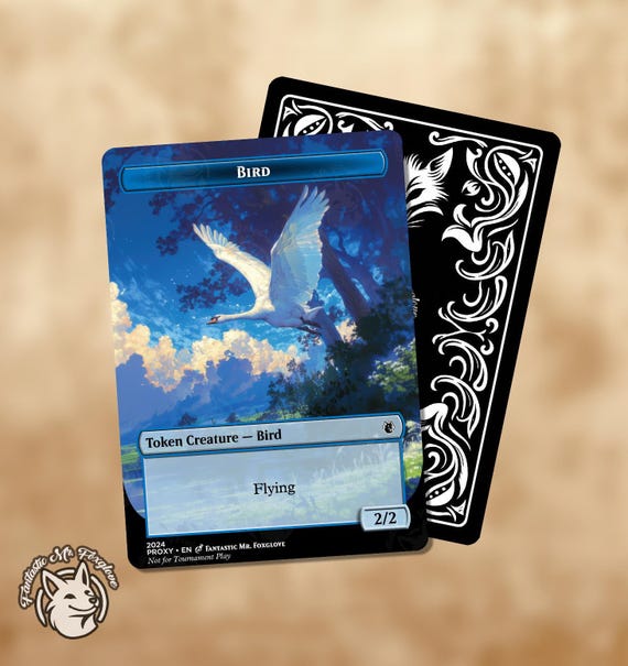 Bird Token | Custom Art Proxy Card — Great for Swan Song or Bird Tribal Decks!