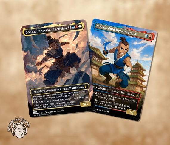 Sokka, Tenacious Tactician and Bold Boomeranger | Proxy Cards