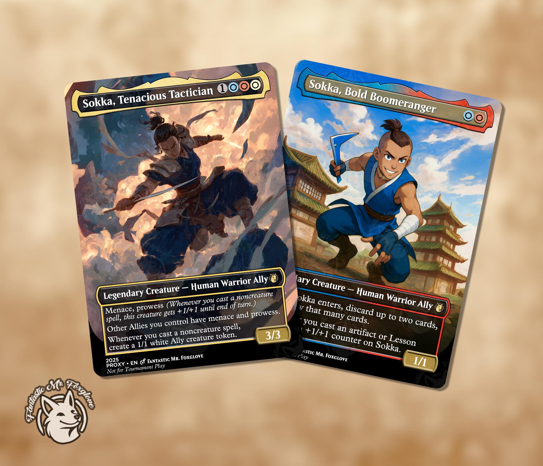 Sokka, Tenacious Tactician and Bold Boomeranger | Proxy Cards