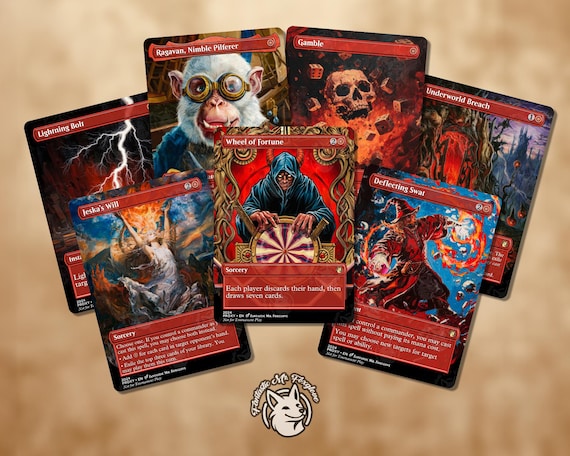 7+ Red Staples | Proxies—50 Cards Available! Wheel of Fortune, Deflecting Swat, Jeska's, Ragavan, Bolt, Gamble, Kiki, Anc. Copper Dragon etc