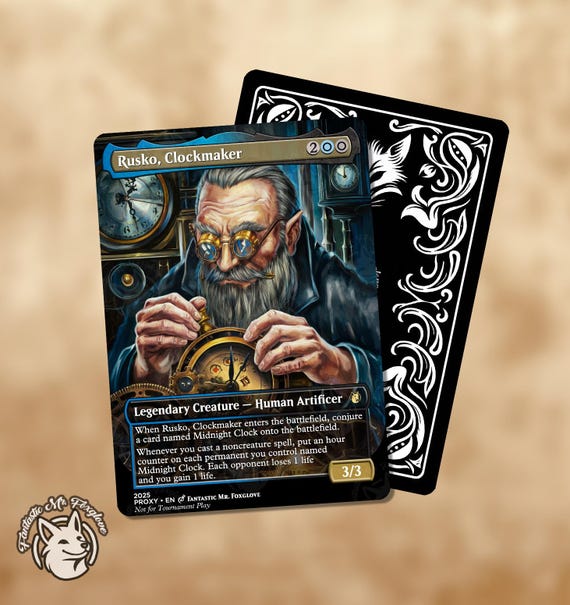 Rusko, Clockmaker & Midnight Clock | Proxy Cards — choose One or