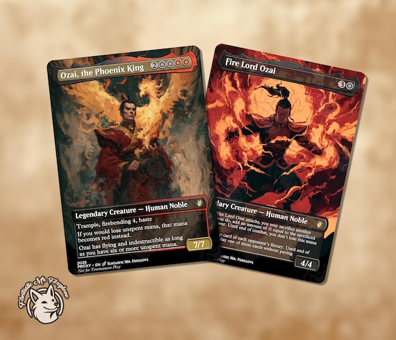Ozai, the Phoenix King & Fire Lord Ozai | Proxy Cards  choose One or Both!  - Etsy