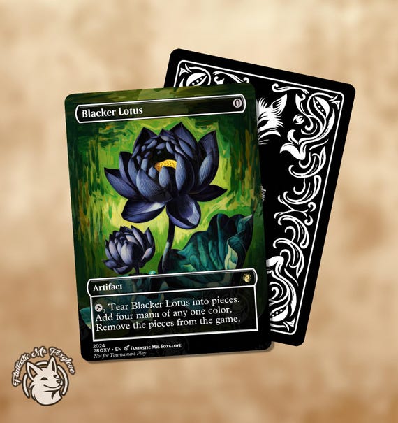 3 Un Mana Rocks | Proxy Cards — Blacker Lotus, Gleemox, Mox Lotus