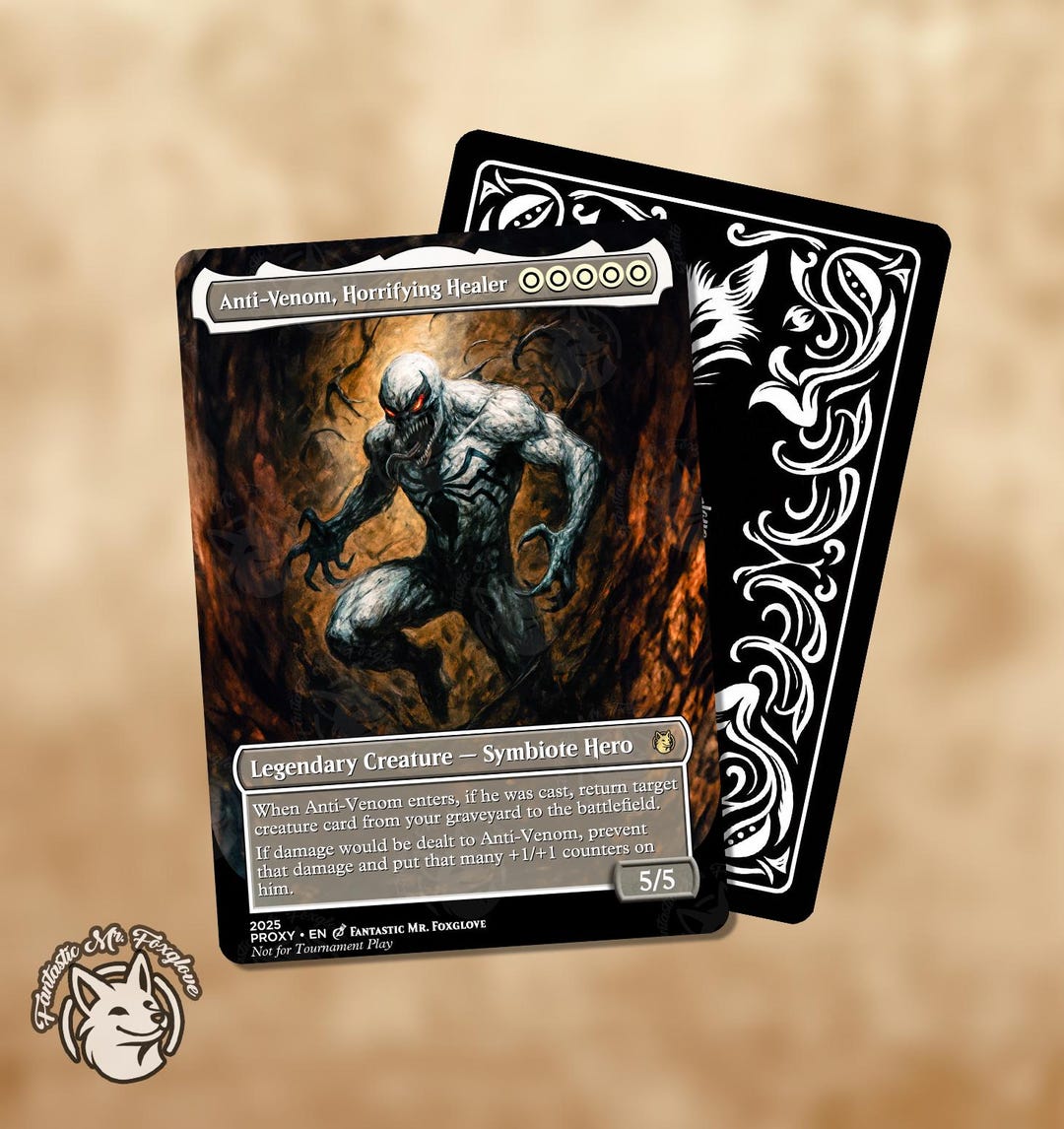 Anti-venom, Horrifying Healer | Proxy Card - Etsy