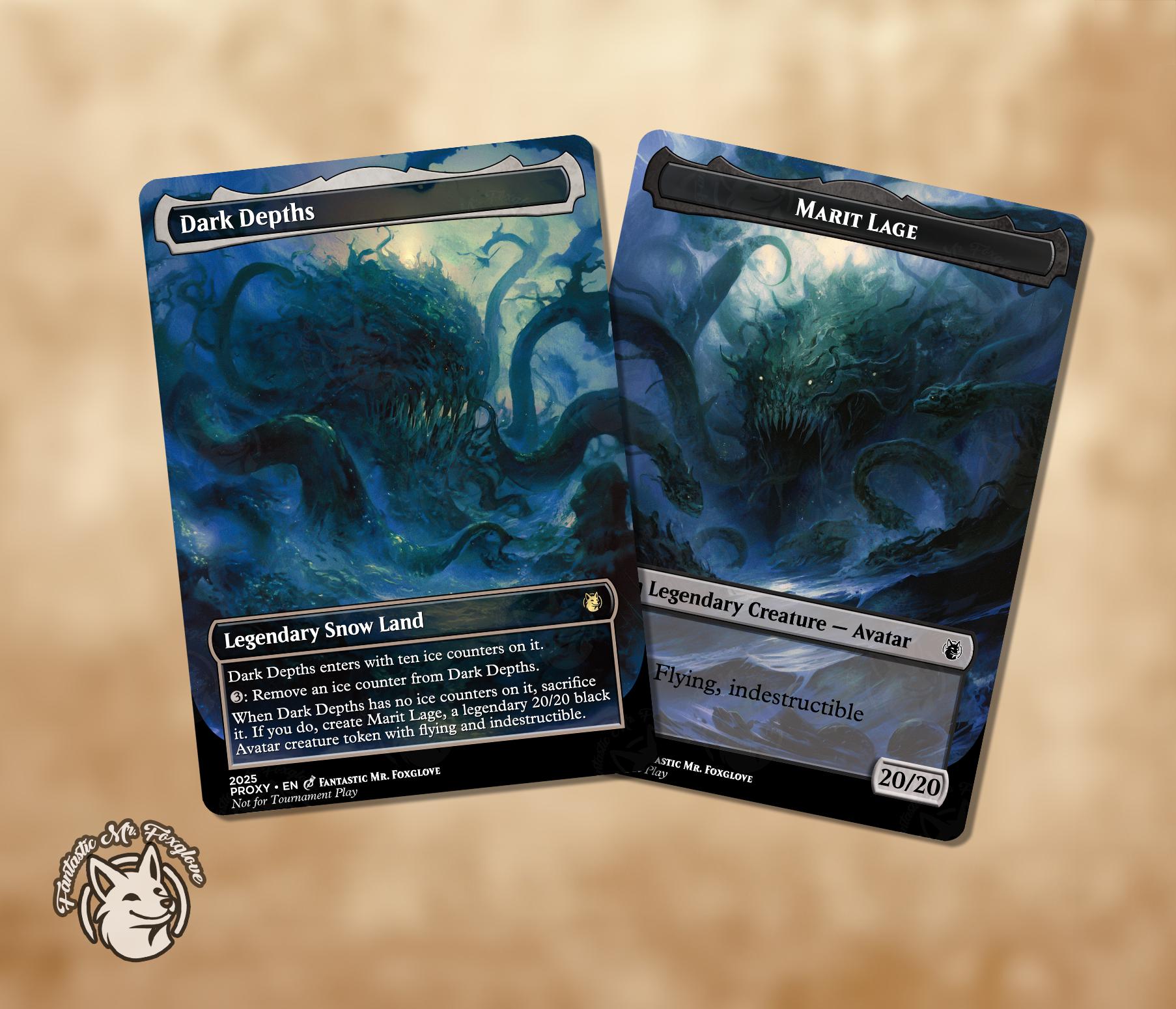 Dark Depths & Marit Lage Token | Proxy Cards — choose One or Both