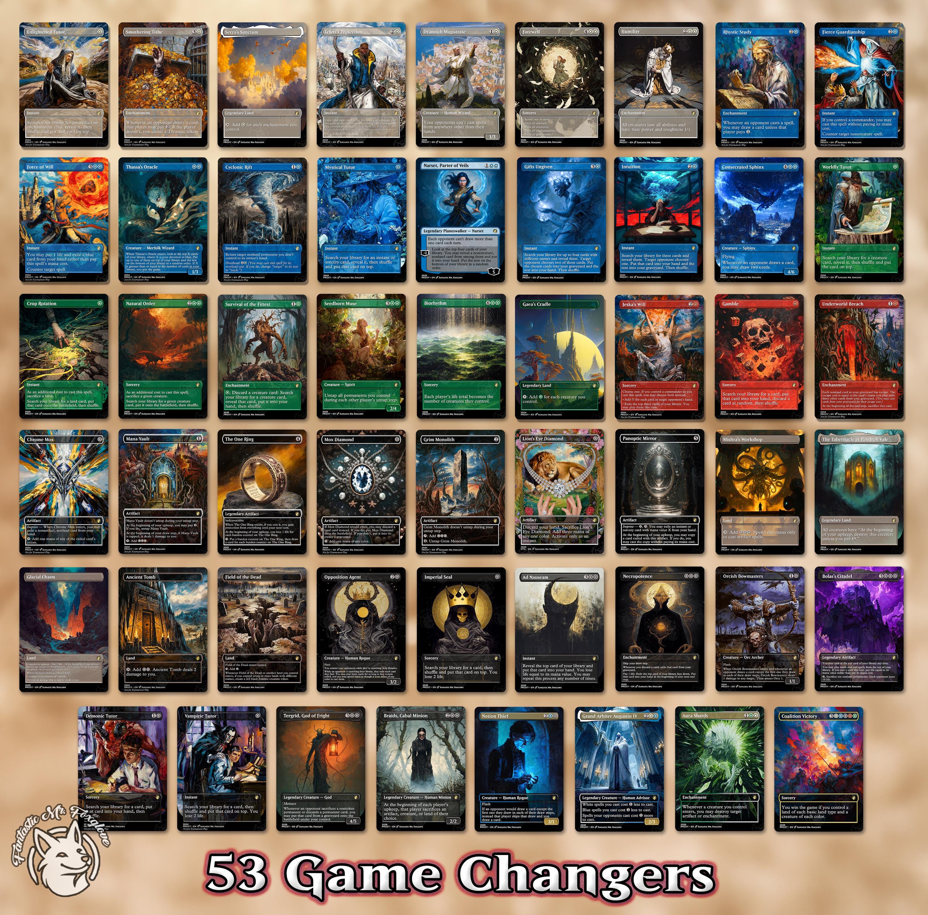 25+ Game Changers | Proxy Cards — Select up to 53 Cards! - Etsy