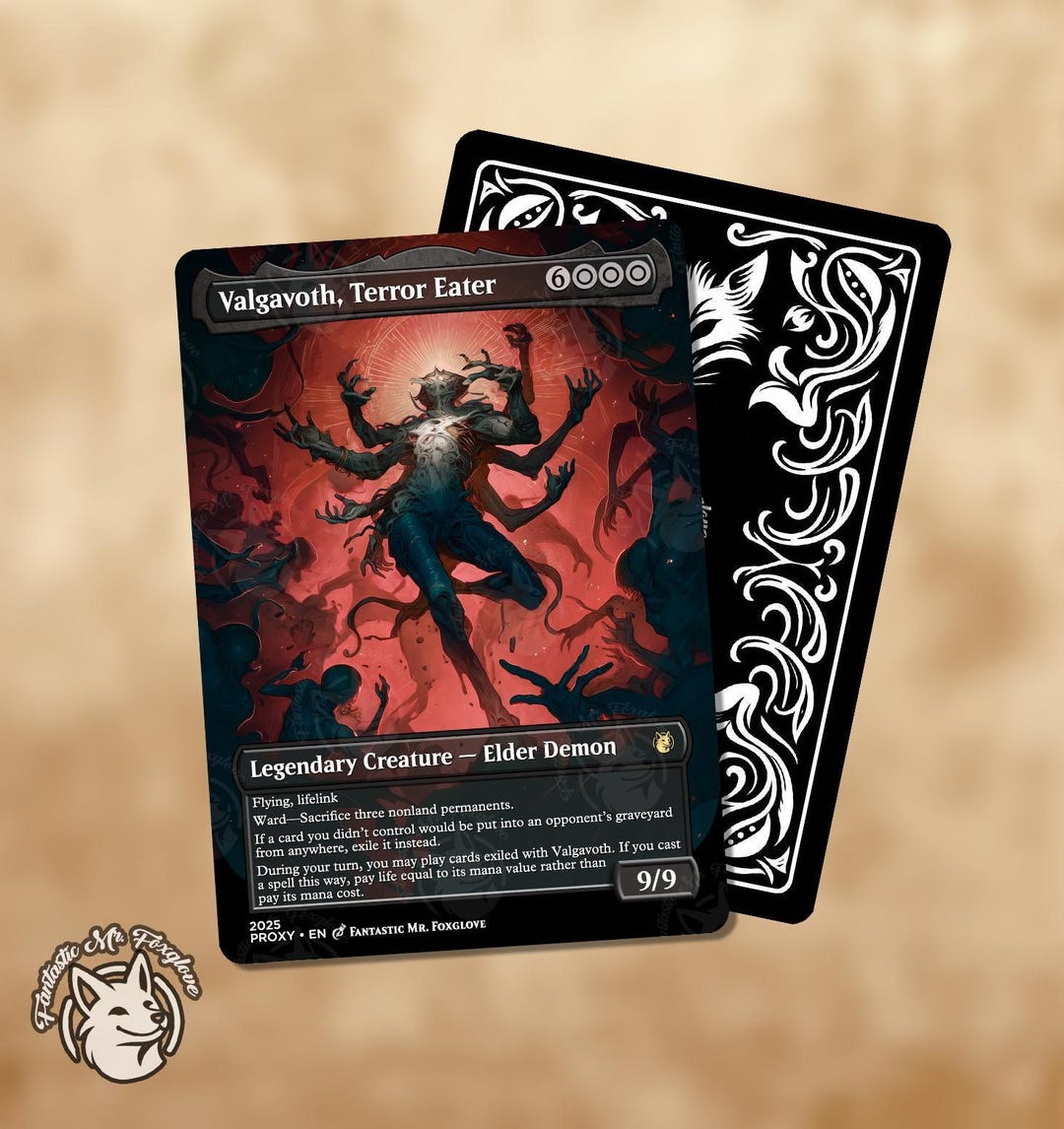 Valgavoth, Terror Eater | Custom Art Proxy Card - Etsy
