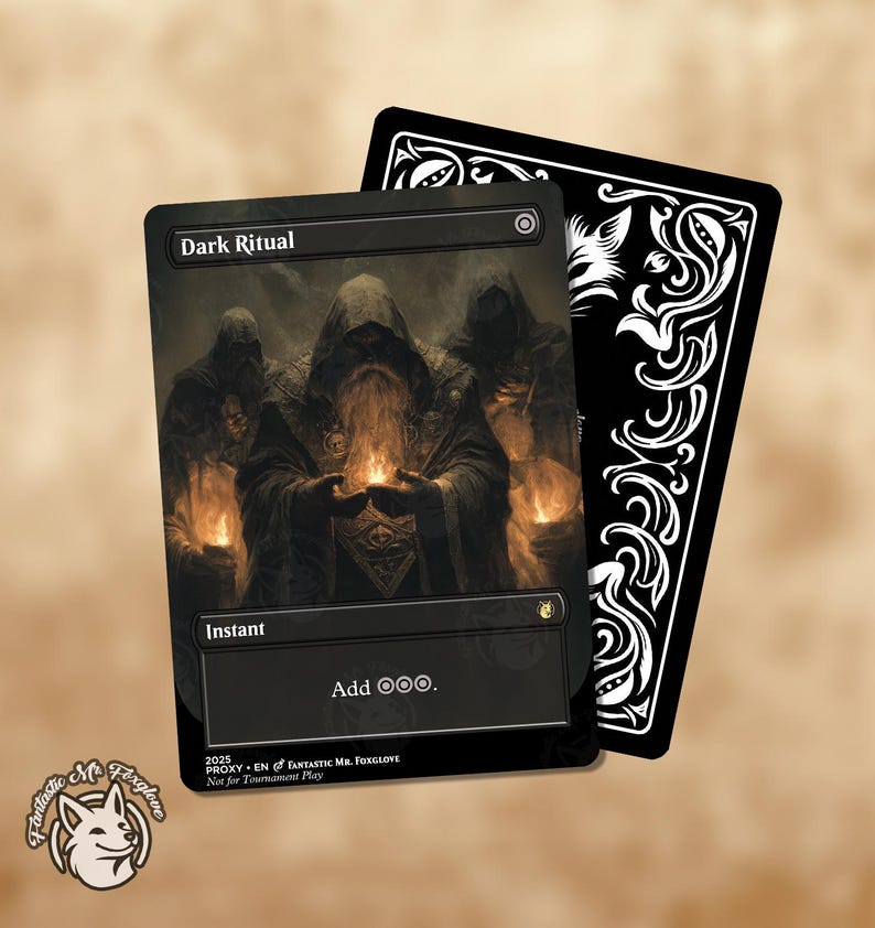 Dark Ritual | Proxy Card — choose Your Art! - Etsy